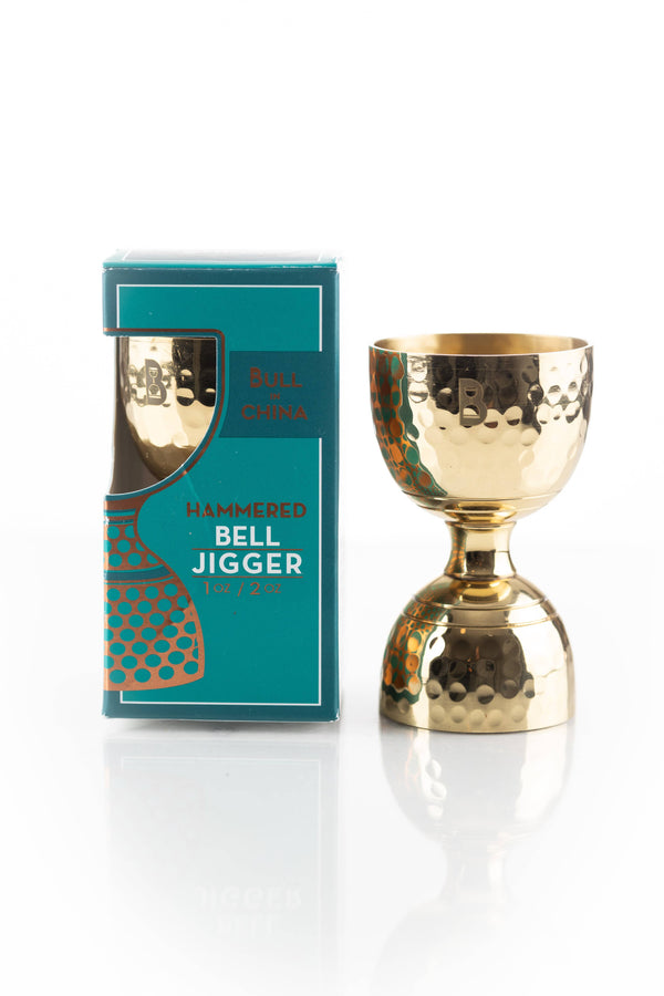 Hammered Bell Jiggers: Stainless Steel
