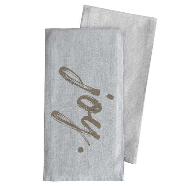 Joy Tea Towel: White