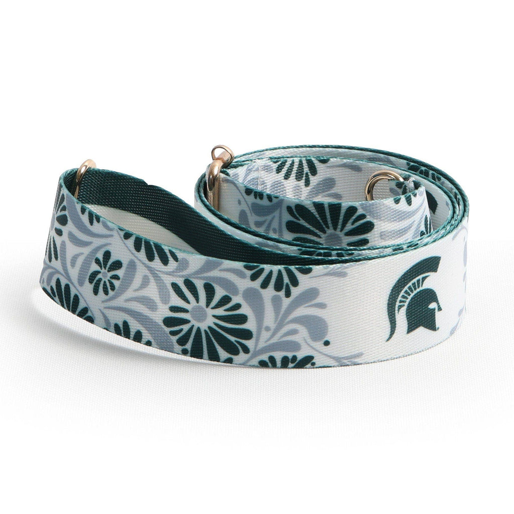 Michigan State  Floral Bag Strap by Desden