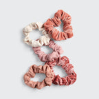 Kitsch Velvet Scrunchies - Blush and Mauve