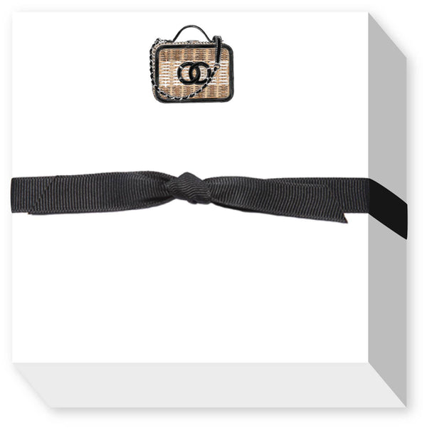 WICKER HANDBAG CHUBBIE NOTEPAD