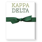 Sorority Colors Greek Mini Notepad : DELTA DELTA DELTA