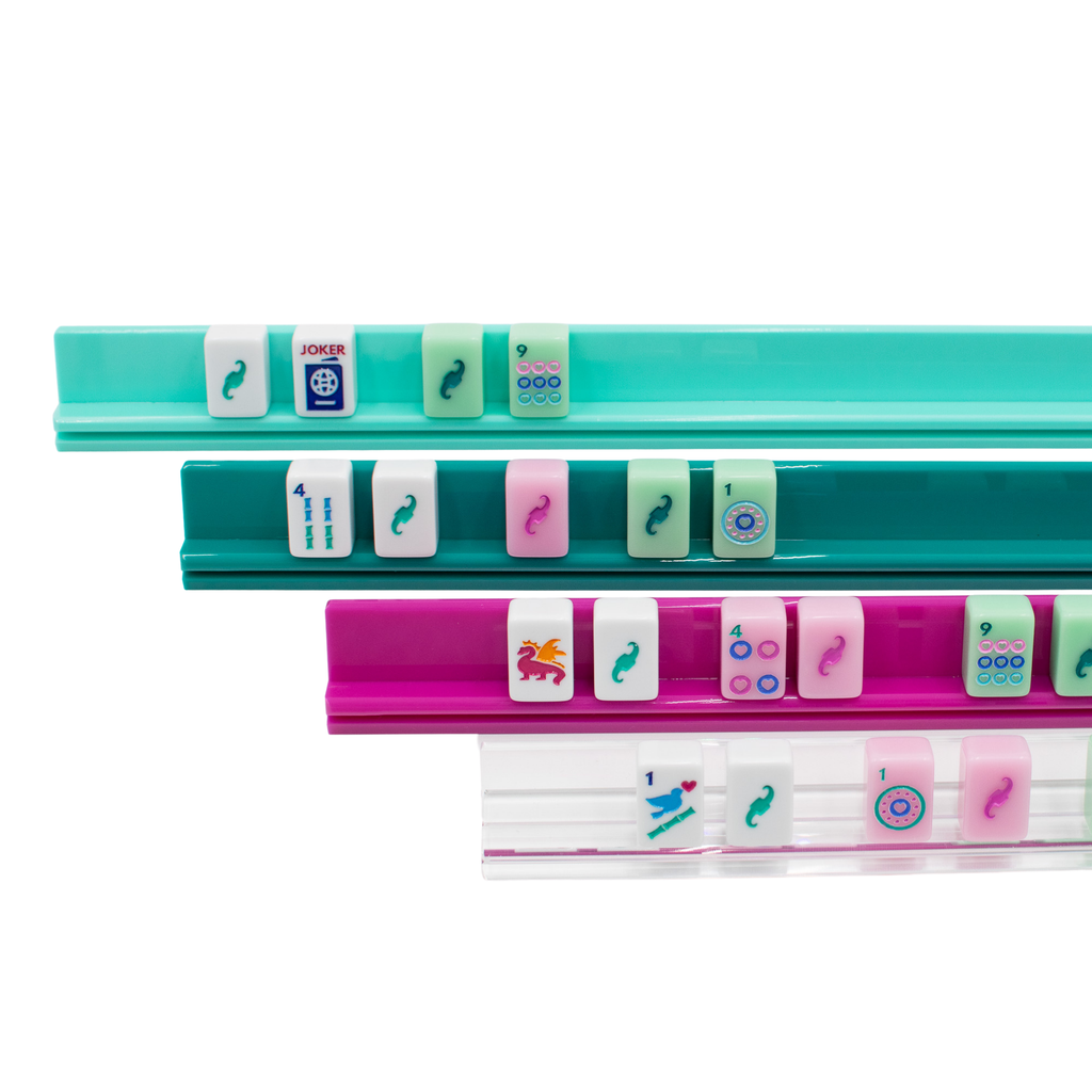 MINI Travel Mahjong Racks | Premium Acrylic | 10.31": Teal