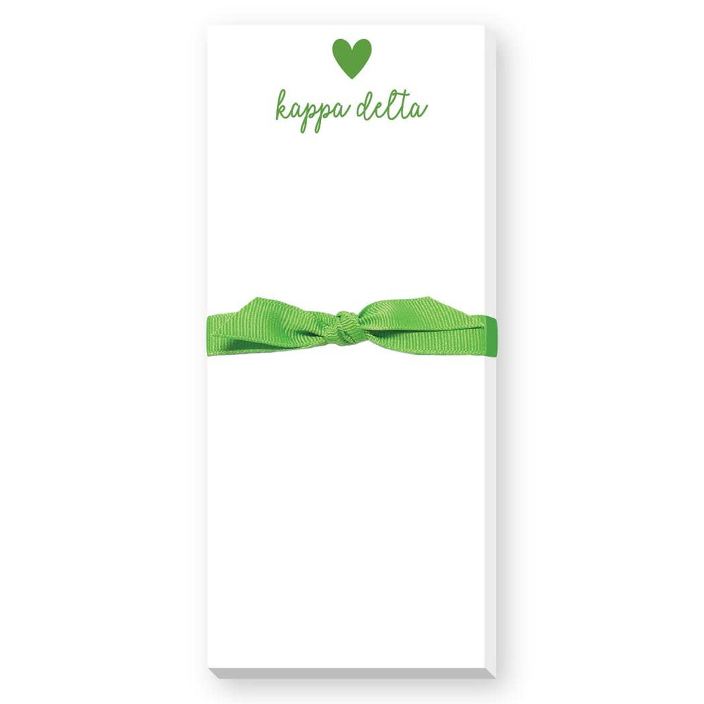 SORORITY GREEK HEART SKINNIE NOTEPAD: ALPHA DELTA PI