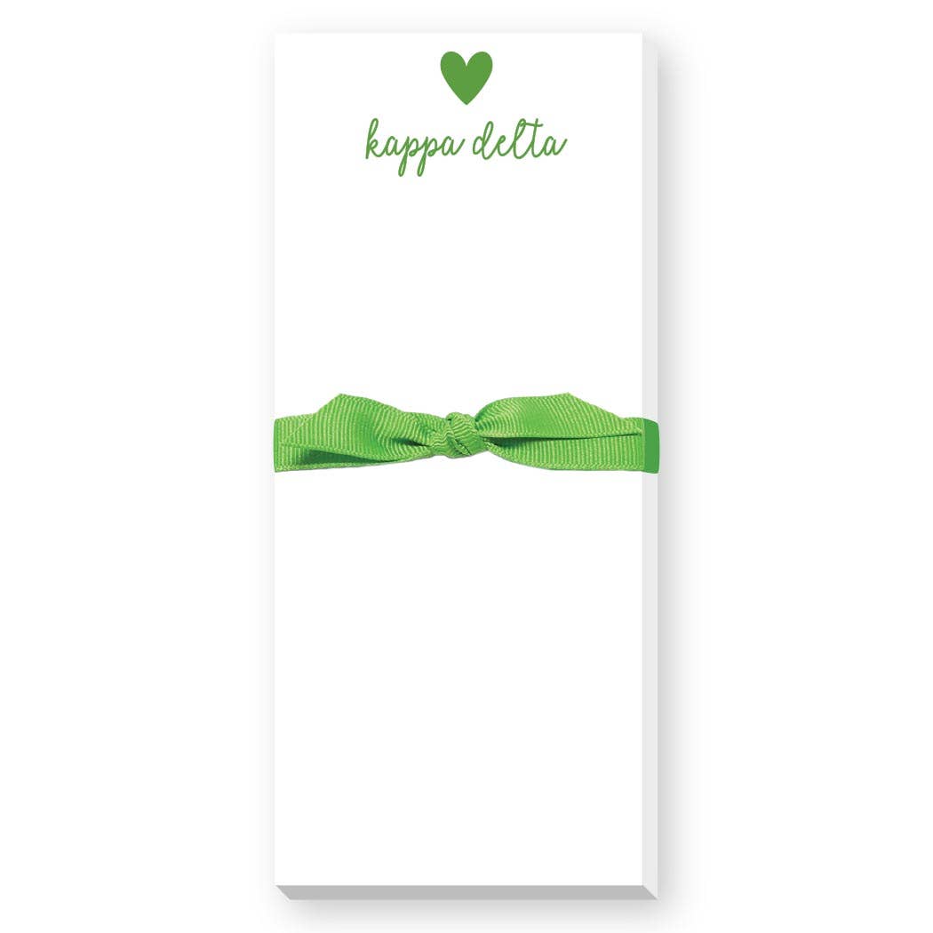 SORORITY GREEK HEART SKINNIE NOTEPAD: ALPHA DELTA PI