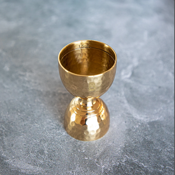 Hammered Bell Jiggers: Stainless Steel