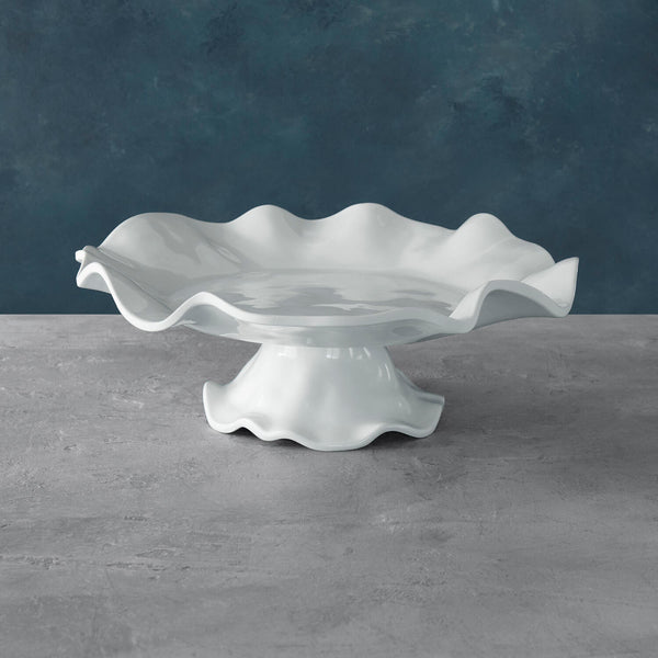 VIDA Havana Pedestal Cake Plate (White)