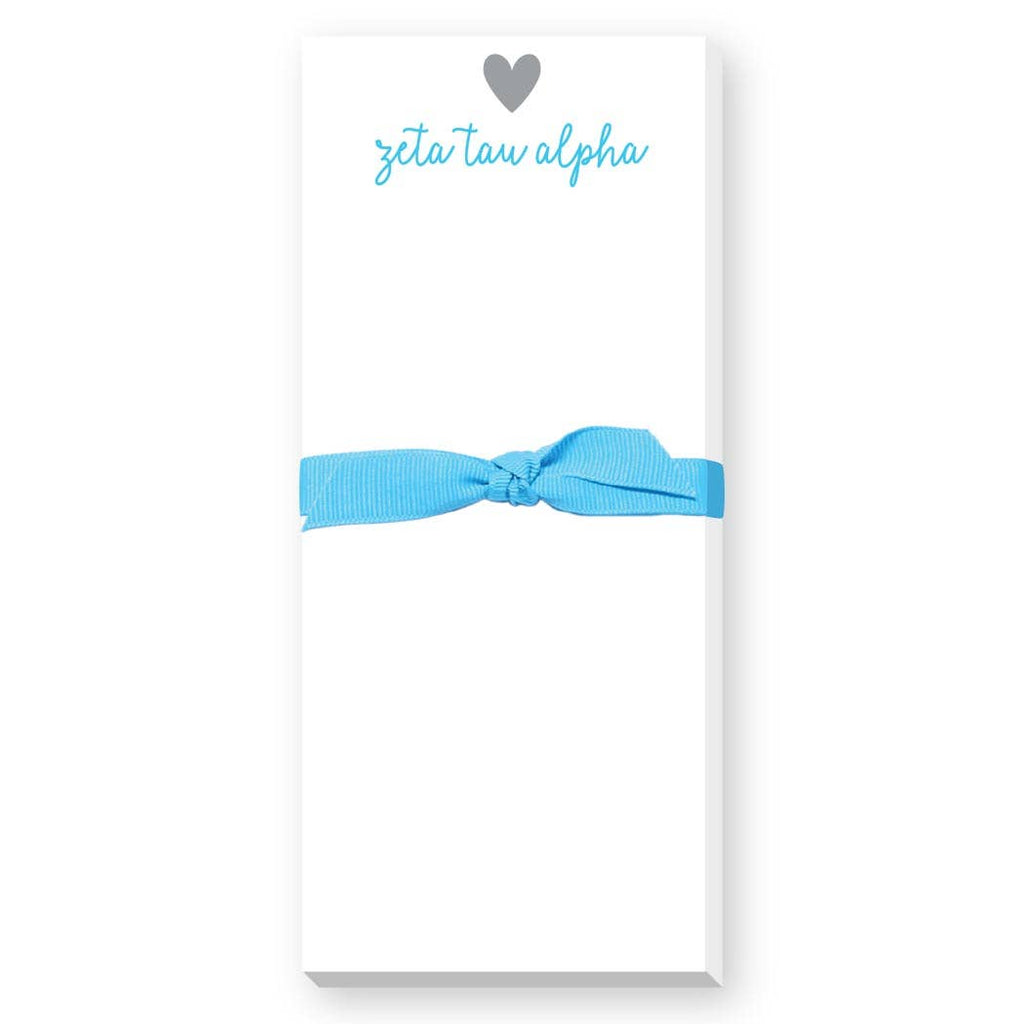 SORORITY GREEK HEART SKINNIE NOTEPAD: ALPHA DELTA PI