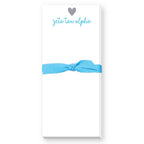 SORORITY GREEK HEART SKINNIE NOTEPAD: ALPHA DELTA PI