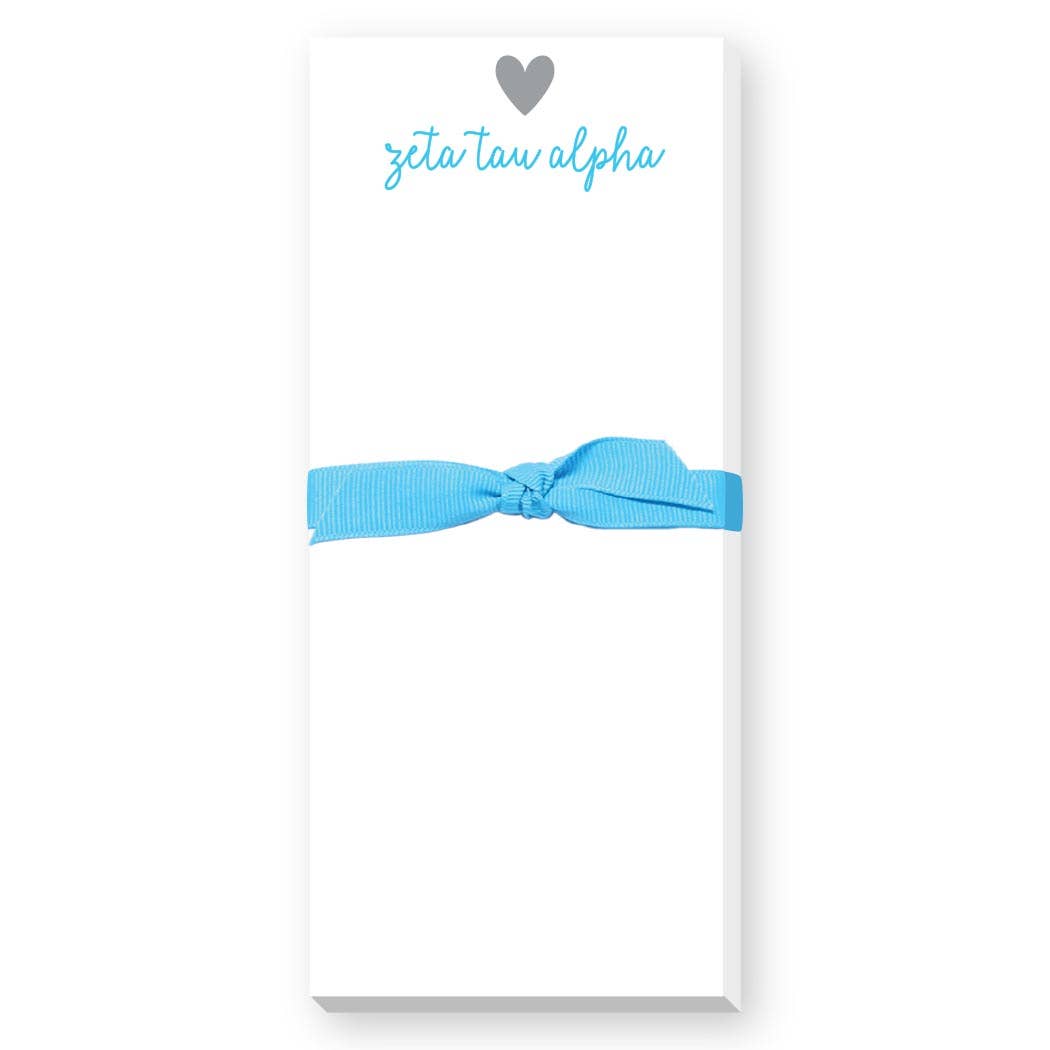 SORORITY GREEK HEART SKINNIE NOTEPAD: ALPHA DELTA PI
