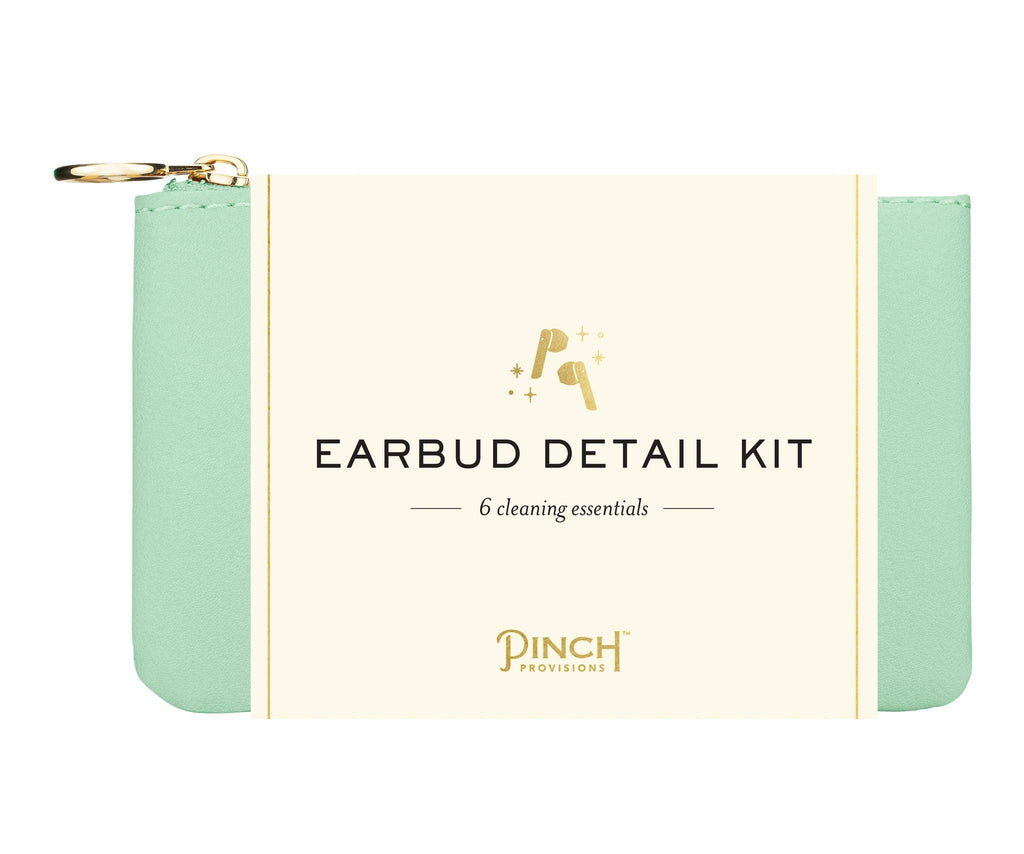 Earbud Detail Kit | Vegan Leather, Unique Tech Gifts: Olive Vegan Leather Pouch