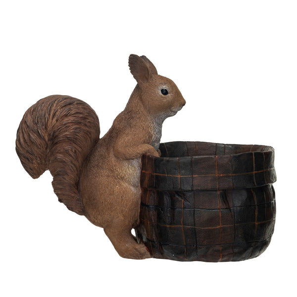 Resin Squirrel w/ Planter