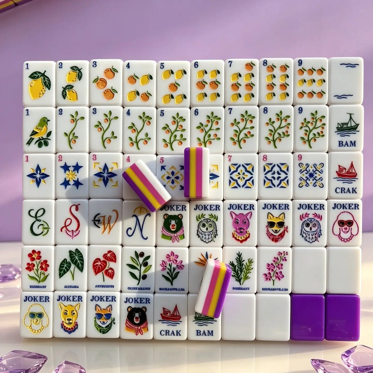 Citrus Grove Mahjong Tile Set