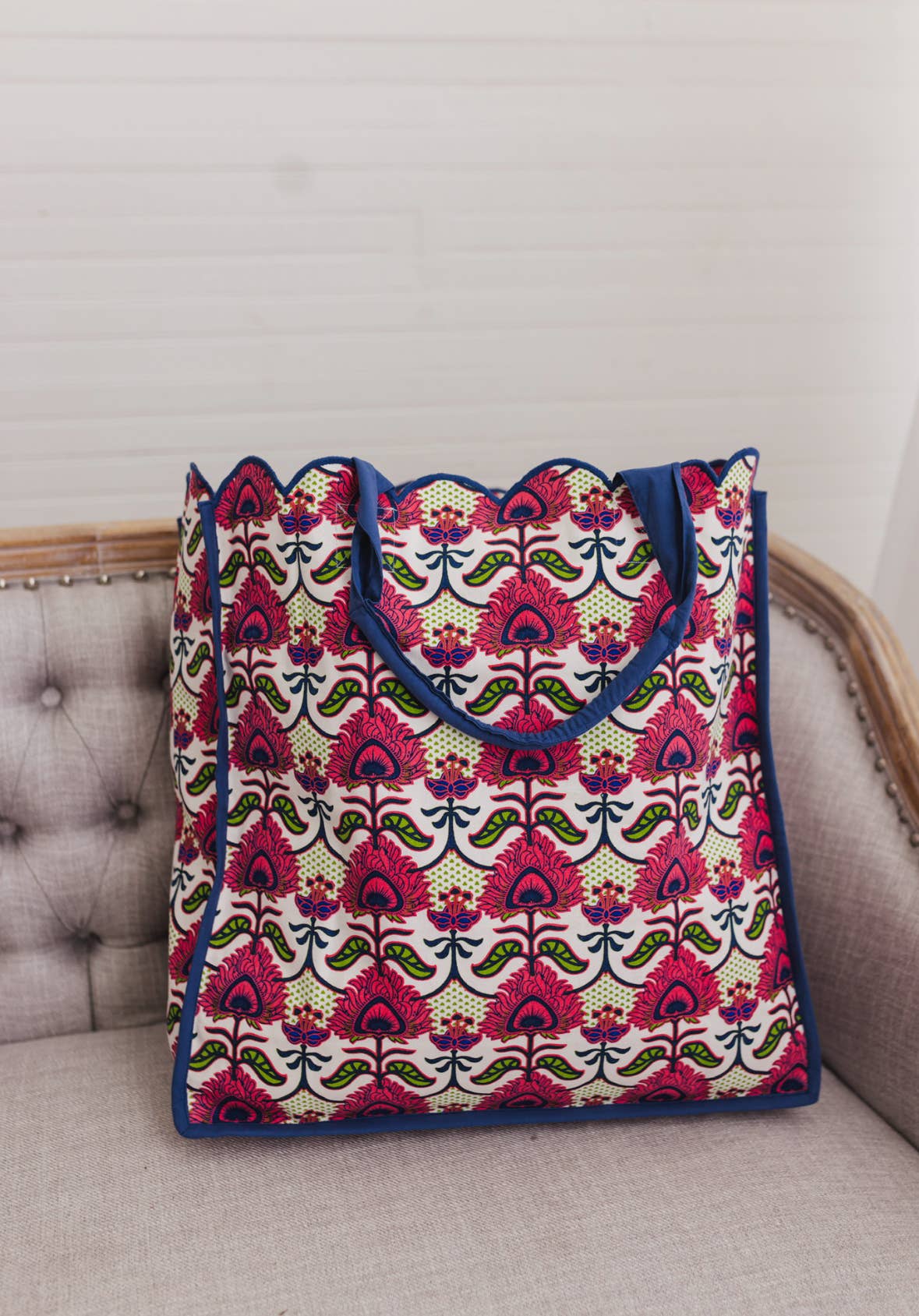 Heart of Grace Primrose Luxe | Quilted Scalloped Regular Tote Bag