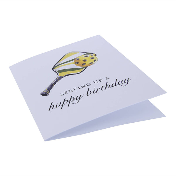 Serving Up A Happy Birthday Pickleball Card