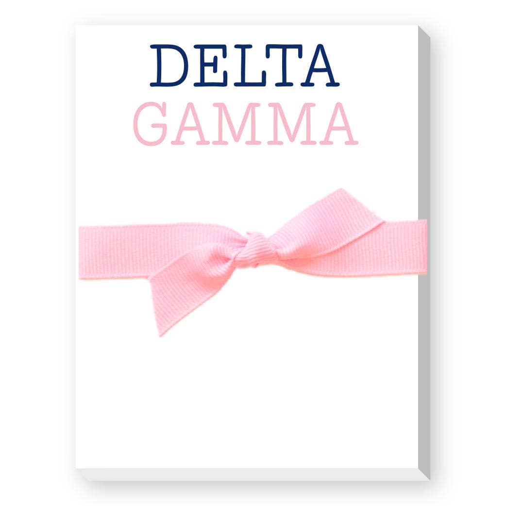 Sorority Colors Greek Mini Notepad : DELTA DELTA DELTA