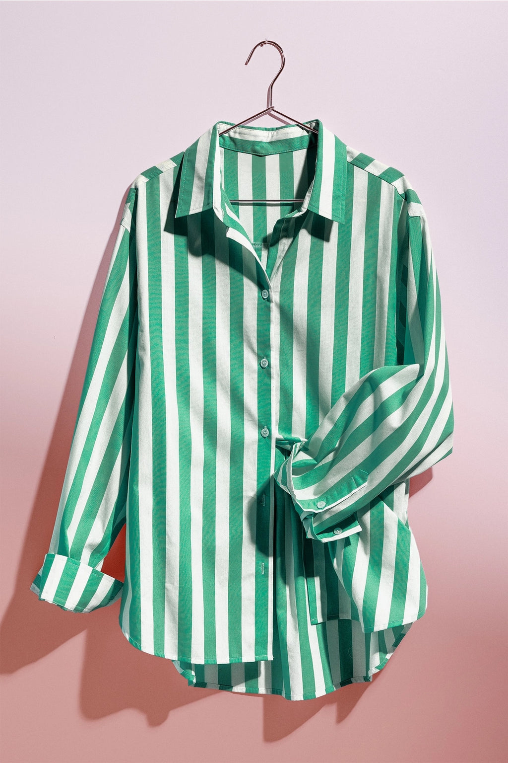 Striped Statement Button Shirt
