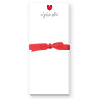 SORORITY GREEK HEART SKINNIE NOTEPAD: ALPHA DELTA PI