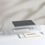 Acrylic Monitor Stand with Drawer
