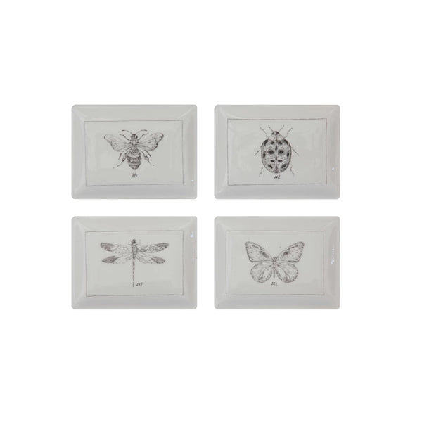 Ceramic Dish with Insect, 4 Styles