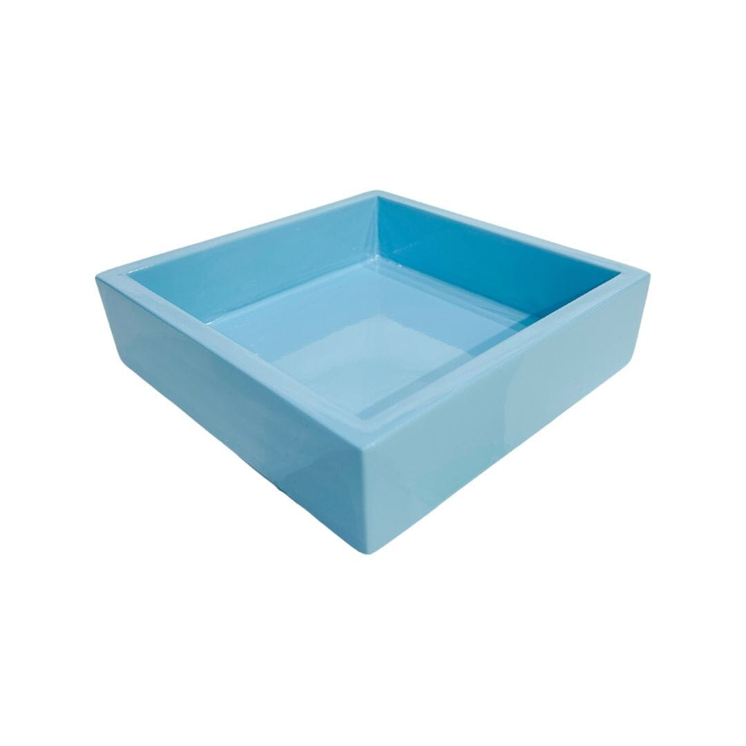 Light Blue Bamboo Cocktail Napkin Holder: One Size