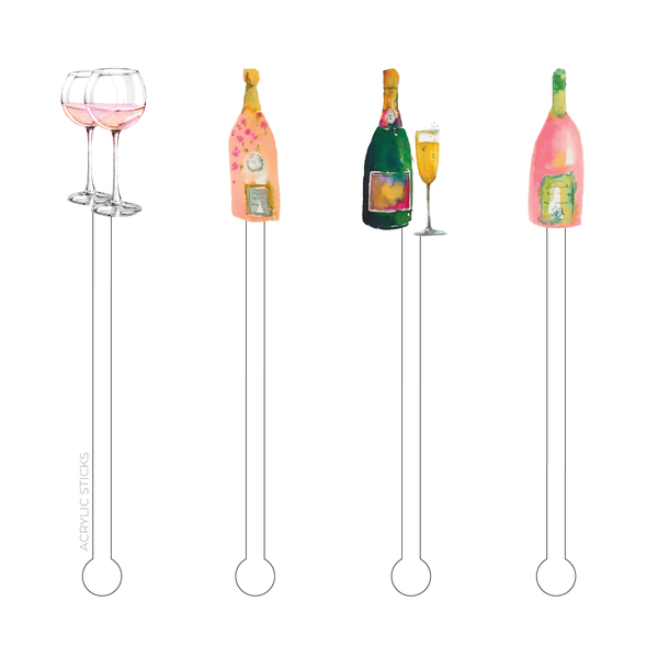 BUBBLES ACRYLIC STIR STICKS COMBO