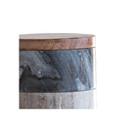 Stacking Pinch Pots with Wood Lid, Set of 3