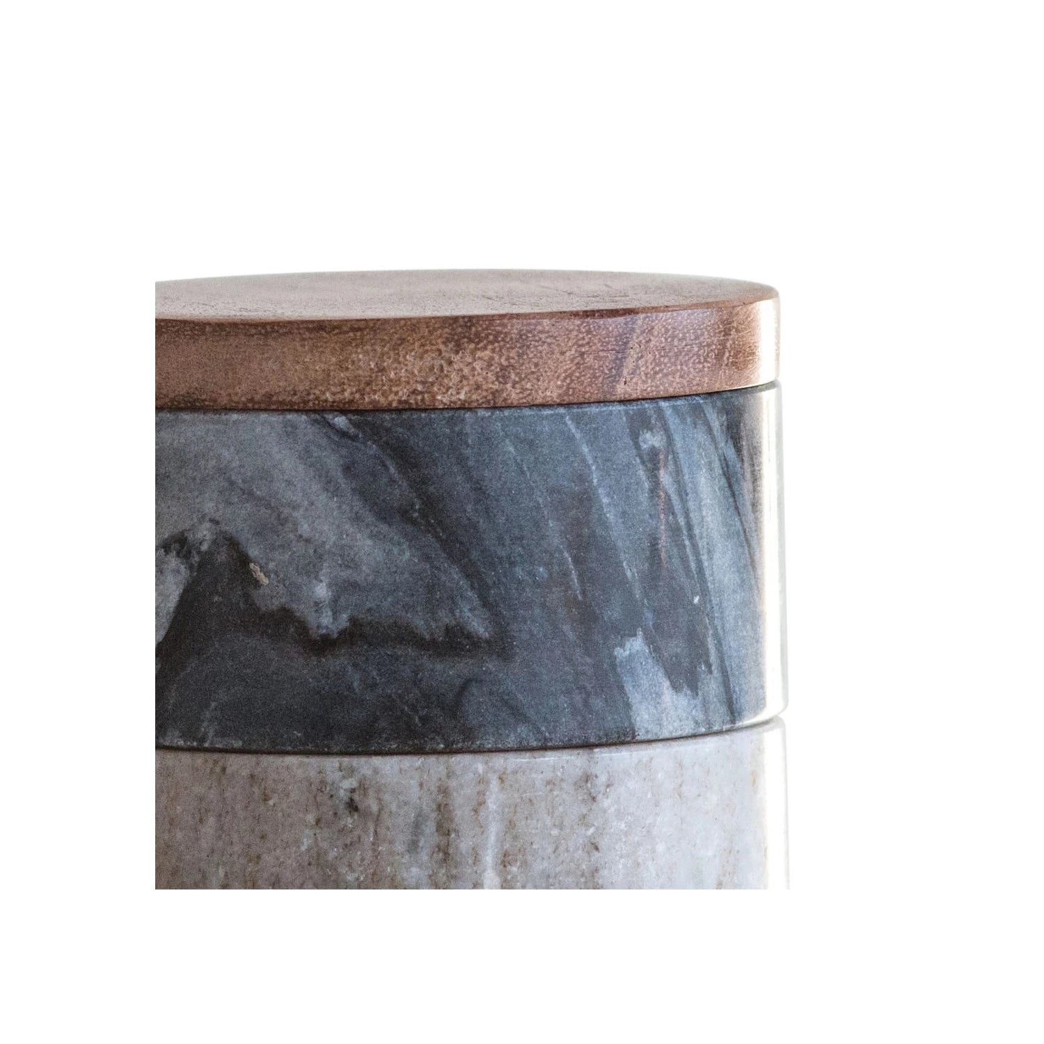 Stacking Pinch Pots with Wood Lid, Set of 3