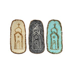Cast Iron Dish with Church, 3 Colors