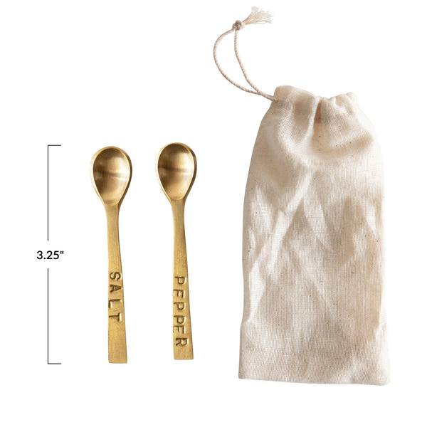 Salt and Pepper Spoons, Set of 2