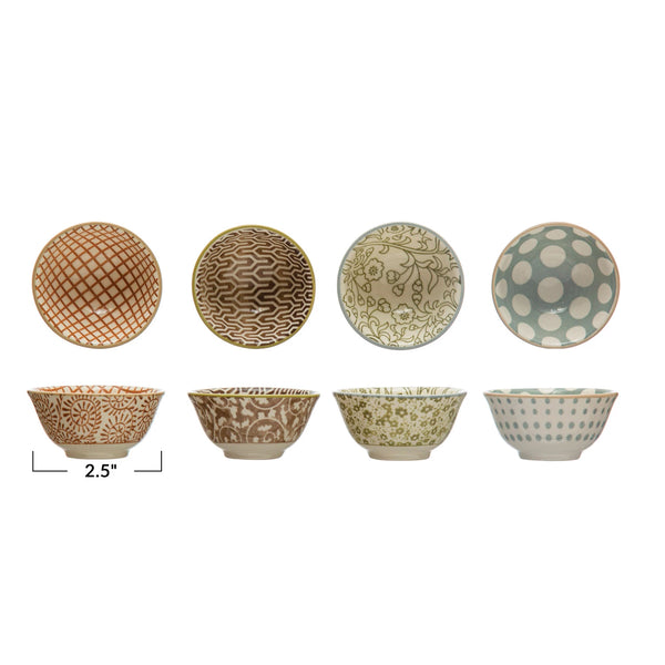 Stoneware Pinch Pot, 4 Styles