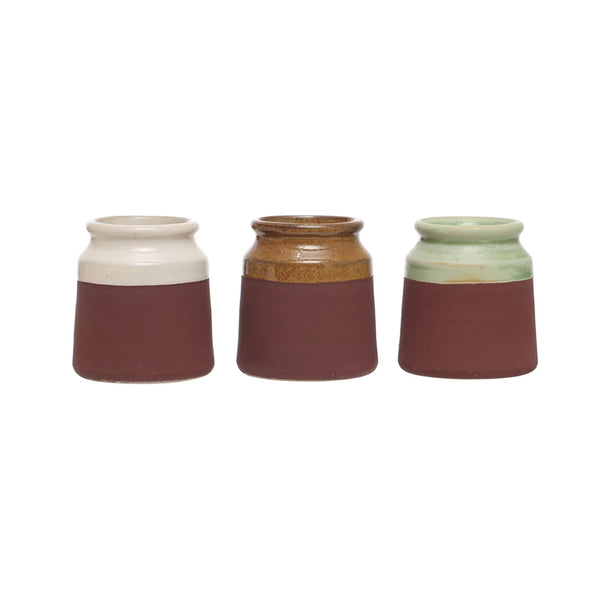 2-1/4"H Stoneware Match Holderw Striker Pad, 3 Styles