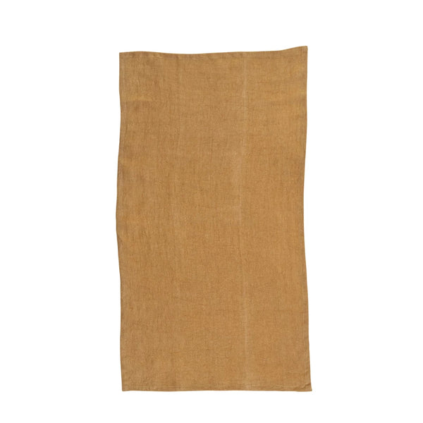 Stonewashed Linen Tea Towel Yellow
