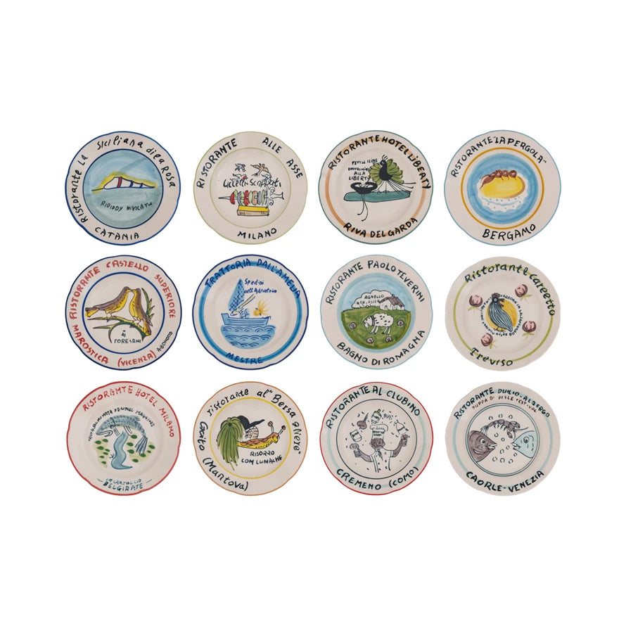 Vintage Reproduction Hand-Painted Hotel Restaurant Plate