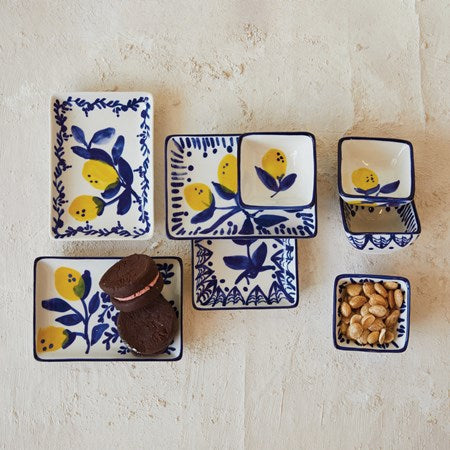 Lemons Stoneware Plate Lemons, 4 Styles
