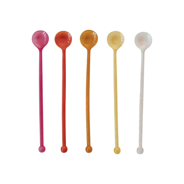 Resin Cocktail Spoon, 5 Colors