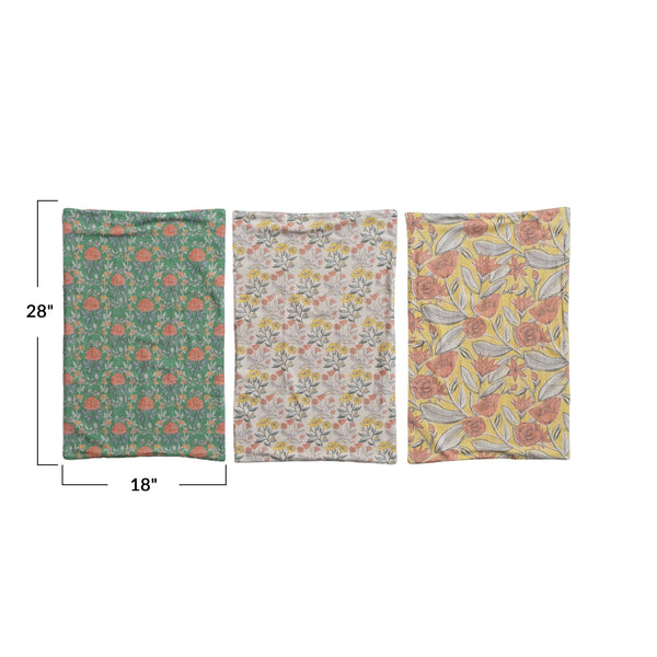 Cotton Printed Tea Towels, 3 Styles