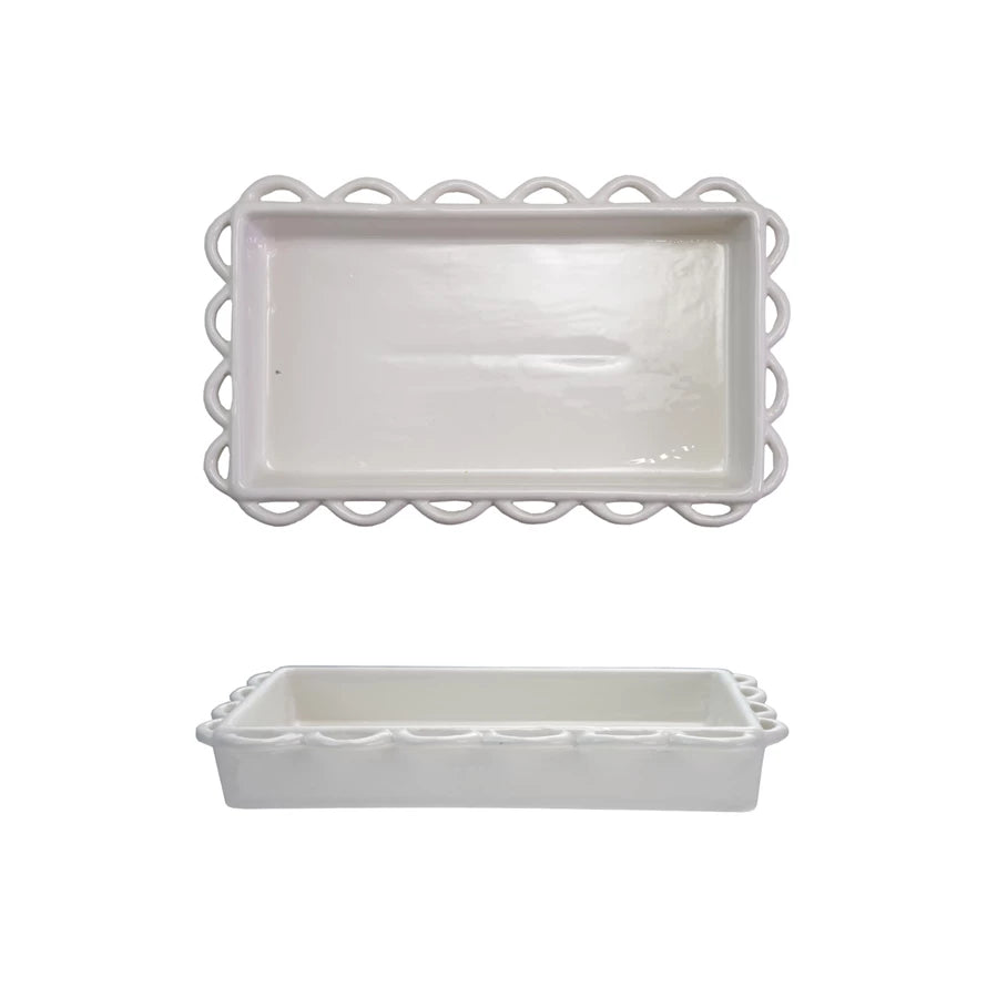 Decorative Scalloped Napkin Holder