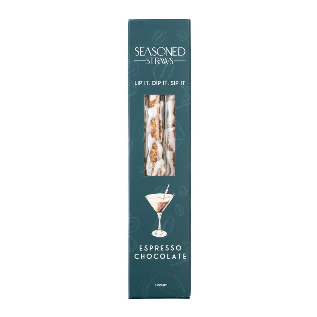 Seasoned Straws Espresso Chocolate 6ct.