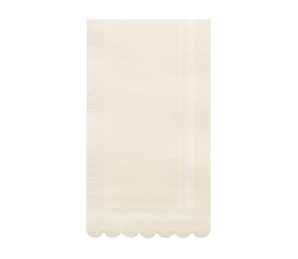 Guest Towel Scalloped Edge Cream/20pkg