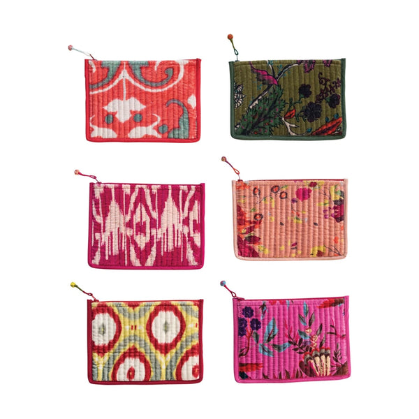 Zip Pouch w/ Interior Coating, 6 Styles