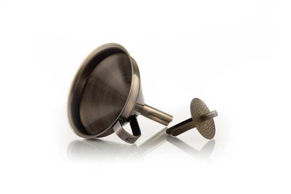 Funnels with Strainers: Brushed Silver