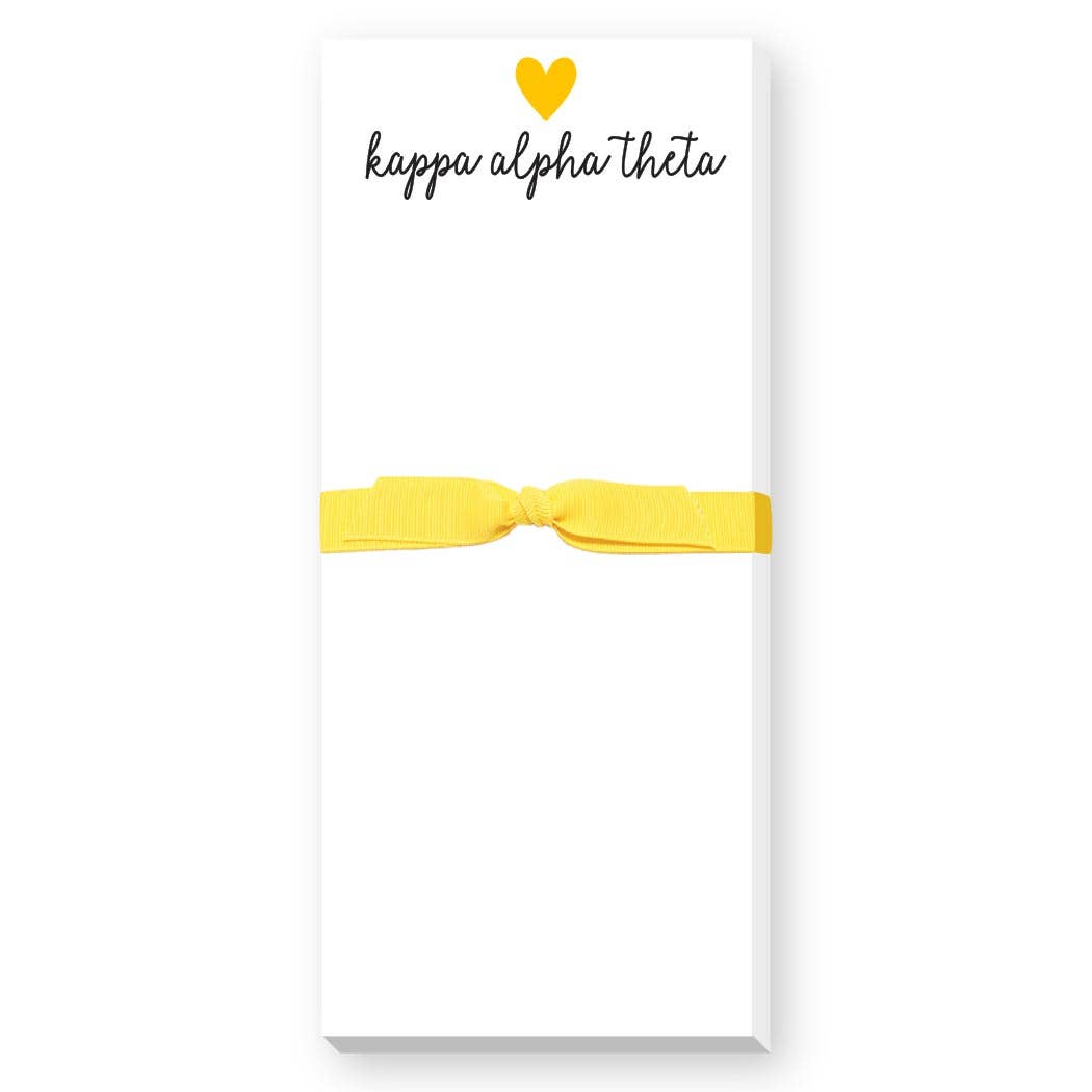 SORORITY GREEK HEART SKINNIE NOTEPAD: ALPHA DELTA PI