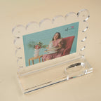 Nora Fleming large clearly a-nora-ble: scalloped acrylic frame