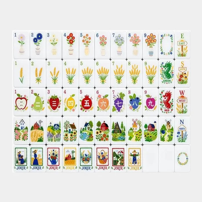 Country Garden Mahjong Tile
