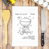 Kettle Grill Fathers Day Tea Towel
