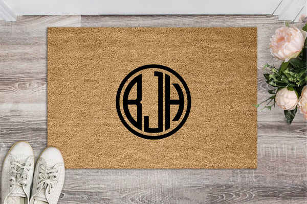 3 Initial Monogram Mat