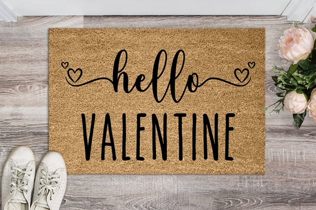 Hello Valentine Mat