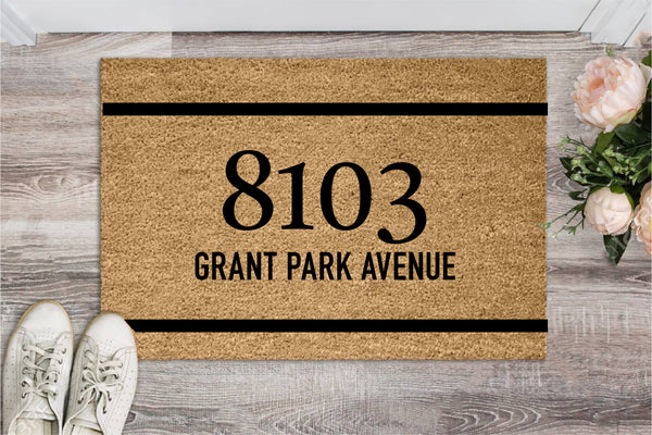 Wide Stripe Address Mat