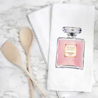 chanel perfume tea towel